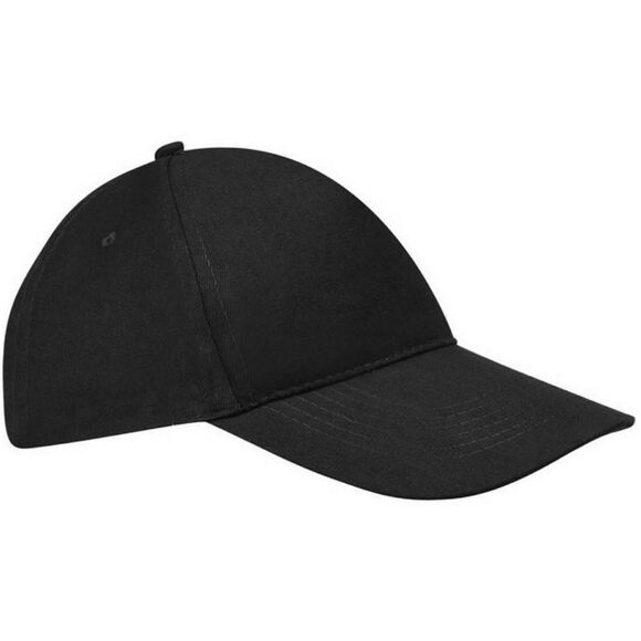 SOLS Unisex Sunny 5 Panel Baseball Cap / Black - Picture 1 of 5